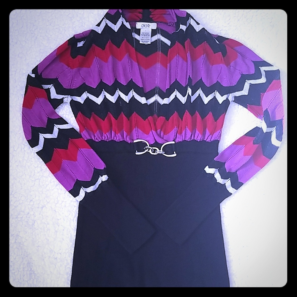 Colorful fancy Caché sweater